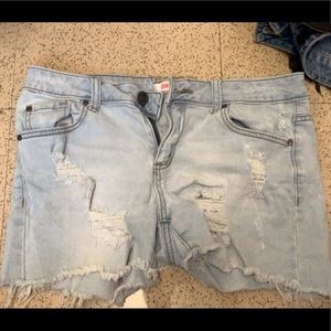 Light Washed Jean Shorts